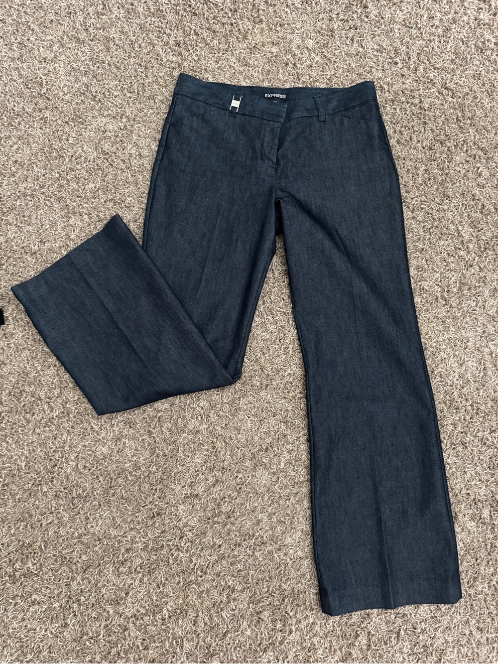 Express Women's Dark Indigo Boot-Cut Dress Pants